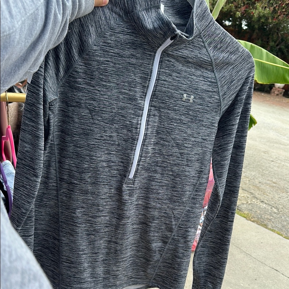 Gray Quarter-Zip Pullover